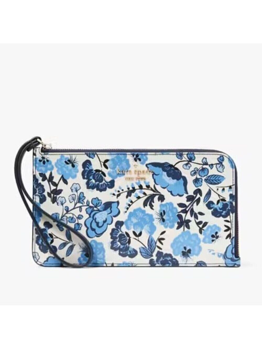 ♠️♠️ Kate Spade Lucy Vase Floral Medium L Zip Wristlet NWT